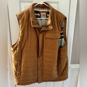 Cinch Men's Wax Coated Canvas Brown Polyfill Vest 2XL